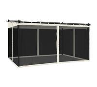 vidaXL Pavillon avec murs en filet Crème 4x3 m Acier