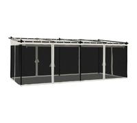 vidaXL Pavillon avec murs en filet Crème 6x3 m Acier