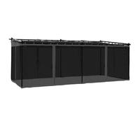 vidaXL Pavillon avec parois en filet Anthracite 6x3 m acier