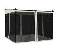 vidaXL Pavillon avec parois en filet Crème 3x3 m Acier