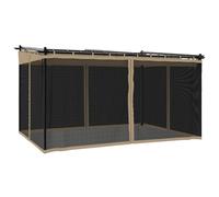 vidaXL Pavillon avec parois en filet Taupe 4x3 m acier