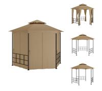 vidaXL Pavillon avec parois latérales 3,1x2,7 m Taupe - Pavillons & Tentes de réception