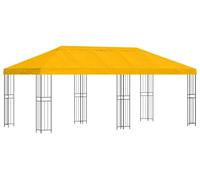 vidaXL Pavillon avec parois latérales 6 x 3 m Jaune Polyester et acier 190