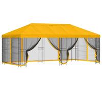 vidaXL Pavillon avec parois latérales 6 x 3 m Jaune Polyester et acier 190