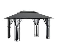 vidaXL Pavillon avec parois latérales Anthracite 400x300x270 cm Acier