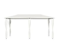vidaXL Pavillon avec revêtement de poteaux 2,98x5,3x2,59 m Crème 160 g/m