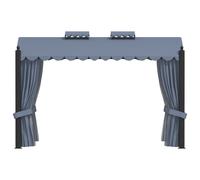 vidaXL Pavillon avec rideaux 3 x 4 m Anthracite Acier