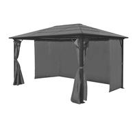 vidaXL Pavillon avec rideaux Anthracite Aluminium 400 x 300 cm