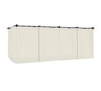 vidaXL Pavillon avec rideaux Crème 6x3 m Acier