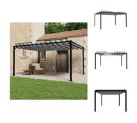 vidaXL Pavillon avec toit à lamelles 3x4 m Anthracite Tissu et aluminium - Pavillons & Tentes de réception