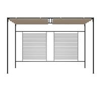 vidaXL Pavillon avec toit extensible 3x4x2,3 m Taupe 180 g/m