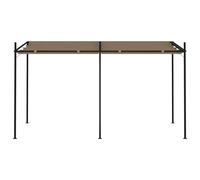 vidaXL Pavillon avec toit extensible 400x300x233 cm Taupe