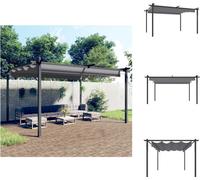 vidaXL Pavillon avec toit extensible 4x3 m Anthracite - Pavillons & Tentes de réception