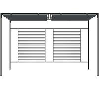 vidaXL Pavillon avec toit extensible 4x3x2,3 m Anthracite 180 g/m