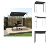 vidaXL Pavillon BBQ 215x150x220 cm Anthracite Acier - Pavillons & Tentes de réception