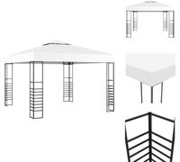 vidaXL Pavillon de jardin 3×3 m Blanc - Pavillons & Tentes de réception
