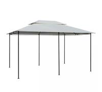vidaXL Pavillon de jardin avec rideaux 4x3 m blanc