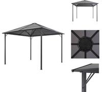 vidaXL Pavillon de jardin avec toit aluminium 3×3 m Noir - Pavillons & Tentes de réception