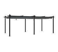 vidaXL Pavillon de jardin avec toit extensible anthracite 3x6 m aluminium