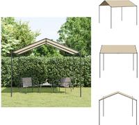 vidaXL Pavillon de jardin Beige 3x3 m Acier et tissu - Pavillons & Tentes de réception