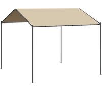 vidaXL Pavillon de jardin Beige 4x4 m Acier et tissu