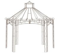 vidaXL Pavillon de jardin marron antique 400x258x378 cm fer