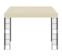 vidaXL Pavillon mural 3 x 3 m Tissu blanc crème