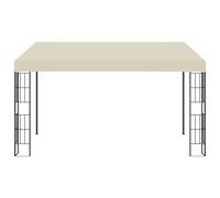vidaXL Pavillon mural 3 x 4 m Tissu blanc crème