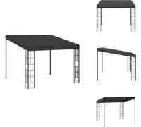 vidaXL Pavillon mural 3x3 m Anthracite Tissu - Pavillons & Tentes de réception
