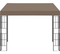 vidaXL Pavillon mural 3x3 m Taupe Tissu