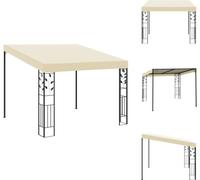 vidaXL Pavillon mural 3x3x2,5 m Blanc crème - Pavillons & Tentes de réception