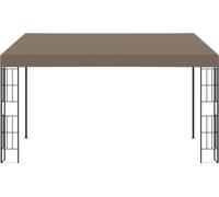 vidaXL Pavillon mural 4x3 m Taupe Tissu