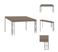 vidaXL Pavillon mural 4x3 m Taupe Tissu - Pavillons & Tentes de réception