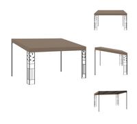 vidaXL Pavillon mural 4x3x2,5 m Taupe - Pavillons et tentes de réception