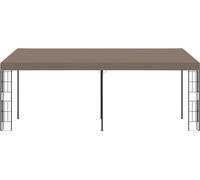 vidaXL Pavillon mural 6x3 m Taupe Tissu