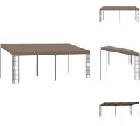 vidaXL Pavillon mural 6x3 m Taupe Tissu - Pavillons & Tentes de réception
