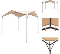 vidaXL Pavillon Tente de réception Abri 4x4 m Acier Beige - Pavillons & Tentes de réception