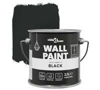 vidaXL Peinture murale Noir 2,5 L Impression murale, Peinture murale de qualité, durable pour cuisine, salle de bain, salon, 4008527
