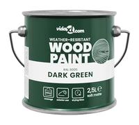 vidaXL Peinture pour bois Vert 2,5 L Impression murale, Peinture en bois résistante, imperméable, rapide à sécher, peu odorante, idéale pour l'extérieur