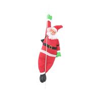 vidaXL Père Noël Suspendu à Une Corde Rouge 30 x 15 x 130 cm Polyester
