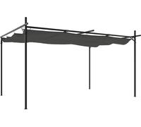 vidaXL Pergola avec toit coulissant anthracite 395x292x230 cm