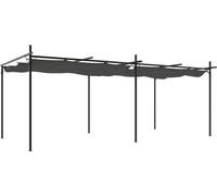 vidaXL Pergola avec toit coulissant anthracite 589x292x230 cm