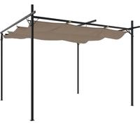 vidaXL Pergola avec toit coulissant Taupe 295x292x230 cm