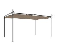vidaXL Pergola avec toit coulissant Taupe 395x292x230 cm