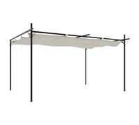vidaXL Pergola avec toit ouvrant Crème 395x292x230 cm