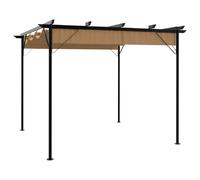 vidaXL Pergola avec toit rétractable 3x3 m - Taupe