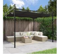 vidaXL Pergola avec toit coulissant anthracite 295x292x230 cm
