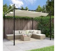 vidaXL Pergola avec toit rétractable crème 295x292x230 cm 360114 Beige G
