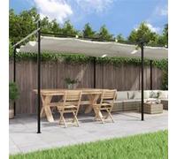 vidaXL Pergola avec toit rétractable crème 589x292x230 cm 360120 Beige G