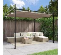 vidaXL Pergola avec toit coulissant Taupe 295x292x230 cm